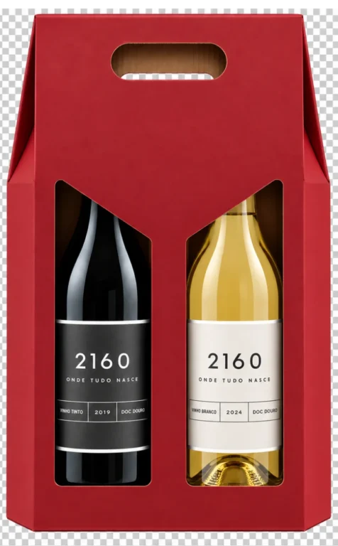 Pack Duo de vinho tinto e branco para oferecer
